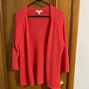 Cable & Gauge Women's Vibrant Red Cardigan